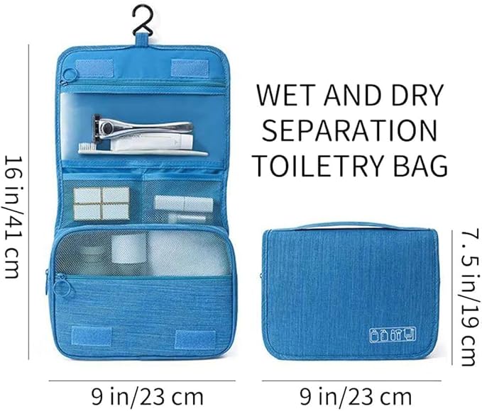 Sechunk Toiletry Bag Water-Resistant Makeup Cosmetic Bag Travel Organizer for Accessories Travel Bag with Hanging Hook