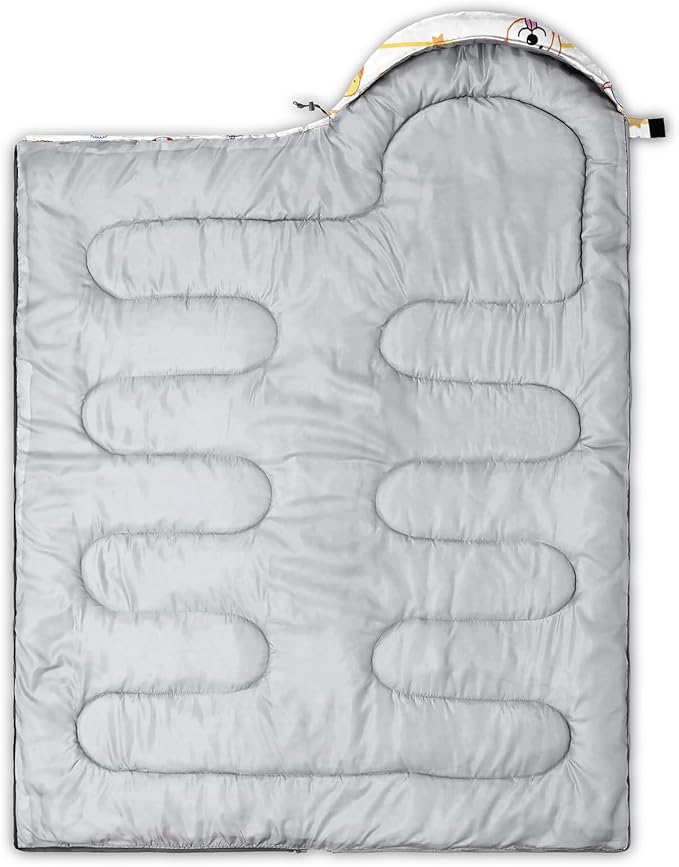 AILONEN Boys Sleeping Bag for Camping,Nautical Anchor,Lightweight & Waterproof,3 Season Warm & Cool Weather,Navy Blue Sleeping Bags for Kids Men Travelling,Outdoors