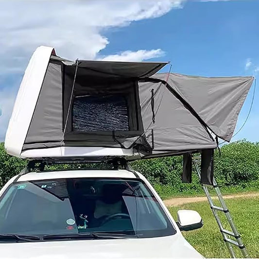 Auto Quick Pop Up Car Tent, SUV Roof Top Tents for Adults, Roomy Truck Van Trailer Tent, Camping Car Tent for 3-4 People, Family Hard Shell Out Door Rooftop Tent, Fast Opening