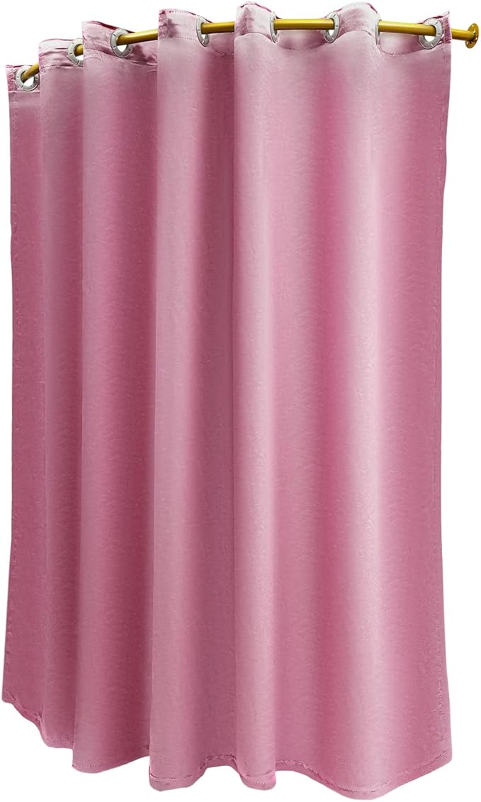 U-Dressing Room Privacy Protection Changing Room Divider, Clothing Store Fitting and Dressing Room for Boutique, Curtain Divider (C-Shaped-Pink)