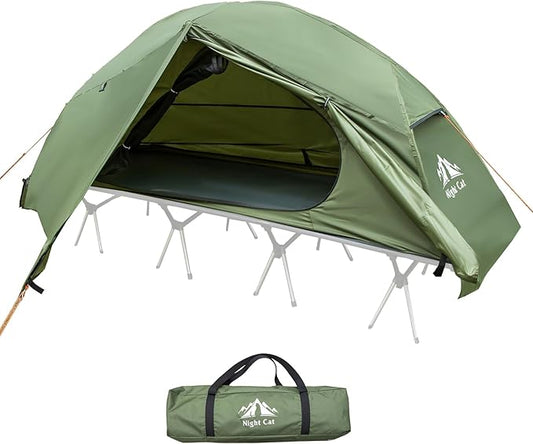 Night Cat 1-Person Camping Tent: Lightweight Waterproof Hiking Tent for Adult Cot Not Included