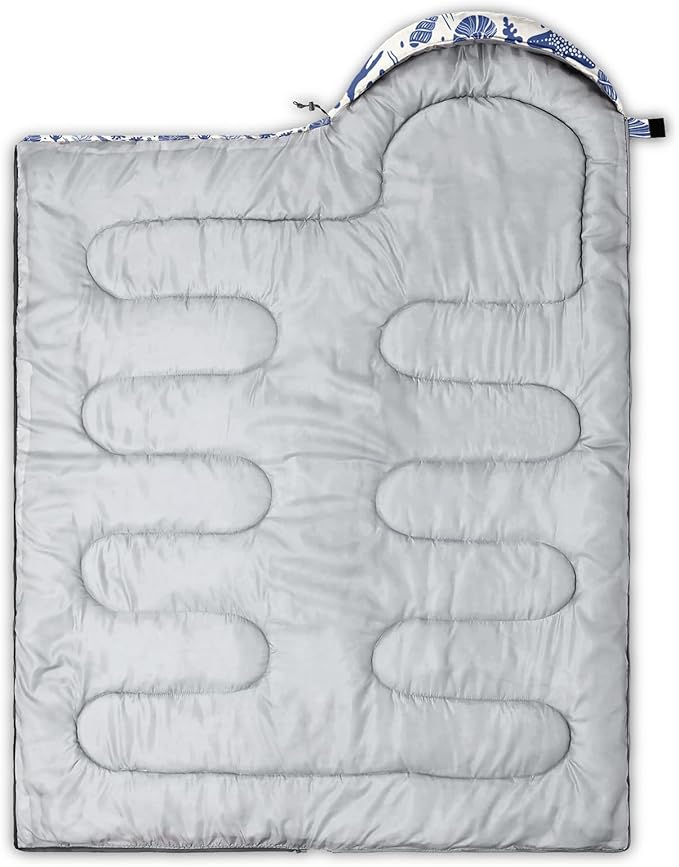 AILONEN Boys Sleeping Bag for Camping,Nautical Anchor,Lightweight & Waterproof,3 Season Warm & Cool Weather,Navy Blue Sleeping Bags for Kids Men Travelling,Outdoors