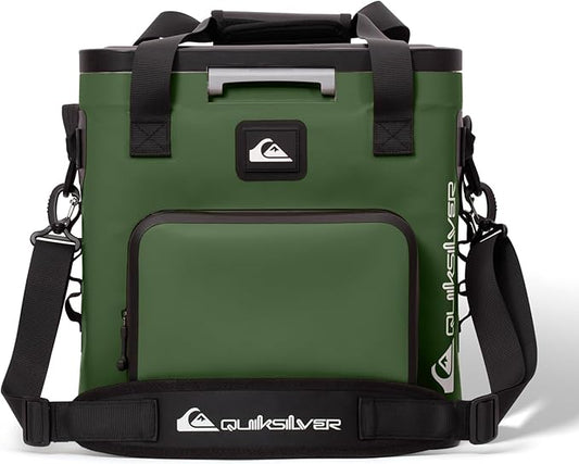 Quiksilver Zipperless Backpack Cooler 30L, Holds 36 Cans, 48 Hour Insulation, Leakproof & Waterproof Design, Heavy Duty TPU, IPX7, Padded Straps, Kangaroo Pockets