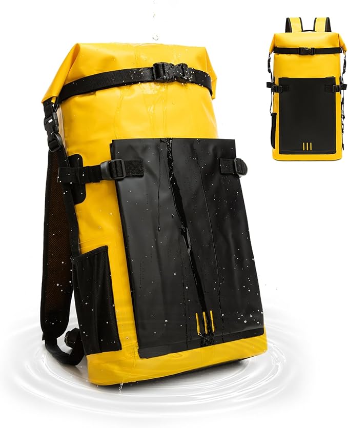 Waterproof Dry Bag,Heavy Duty Hiking Backpack Roll-Top Closure Bag for Kayaking, Hiking, Camping, Boating- Men/Women ﻿