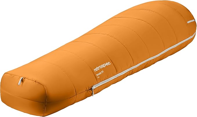 Retrospec Dream Mummy Sleeping Bag - 30°F Camping & Travel Essential Gear with Water - Resistant Shell & Synthetic Fill - Zippered Pocket & Stuff Sack