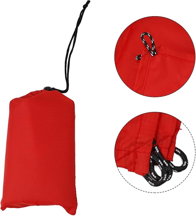 Outside Camping Rain Tarp, Waterproof Portable Tarp Shelter Rain Tarp Sun Shade Shelter for Outdoor Adventures(Red 140x200CM)