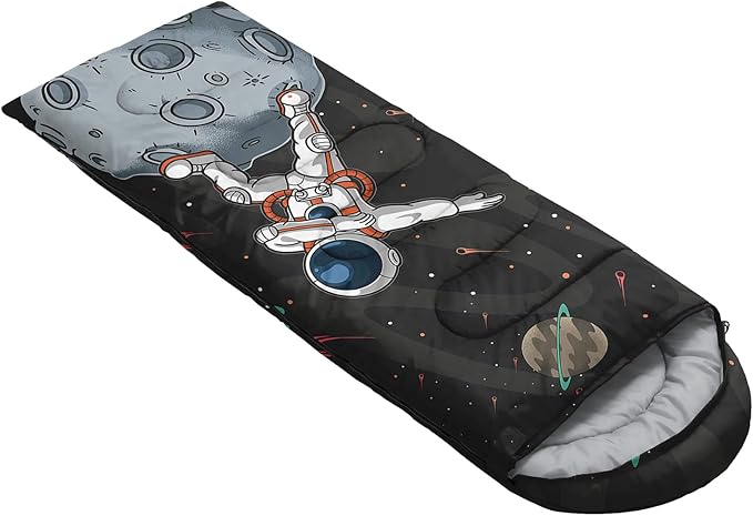 AILONEN Girls Pink Camping Sleeping Bags,Lightweight & Waterproof,3 Season Warm & Cool Weather,Cute Bow Duck Print Sleeping Bags for Kids,Girls,Adults Travelling,Outdoors