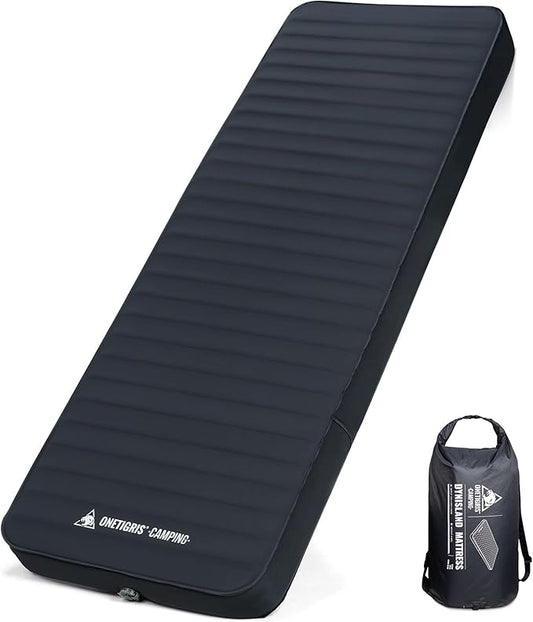 ONETIGRIS Dreamstar Single Air Mattress, Self-Inflating Sleeping Pad Foam for Camping, Backpacking, Car Trips, Travels, Air Bed with Patch-up Kit