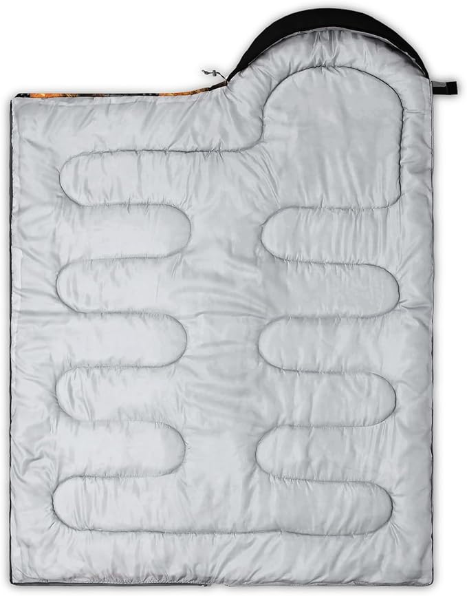 HOSIMA Dear Hunting Pattern Cold Weather Sleeping Bags for Adults,Black Light Weight Sleeping Bags for Kids Adults,WaterProof Sleeping Bags for Outdoors Hiking.