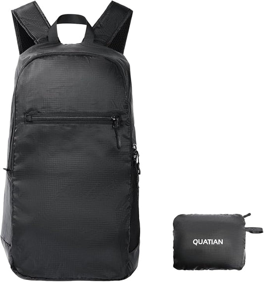 Lightweight Foldable Backpack – Water-Resistant Travel Daypack with Spacious Compartment & Front Pocket, Compact and Durable for Daily Use