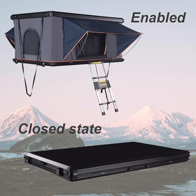 Durable Hard Shell Rooftop Tent | Spacious SUV Tent for Camping | Waterproof Roof Top Tent for Trucks