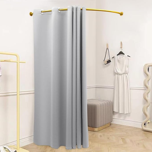 U-Dressing Room Privacy Protection Fitting Room Divider - C-Shaped Grey