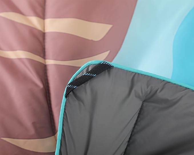 Camping Blanket, Puffy Waterproof Travel Blanket, Warm Cozy Picnic Blanket, for Outdoors, Travel, and Mountain.(Lake, 78" x 56")