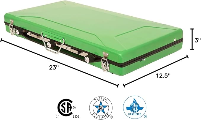 Flame King YSNBBQ-136M 3-Burner Portable Camping Stove Grill w/Toast Tray, Great for Outdoor Cooking, Backpacking, Compatible with 1LB Propane Gas Bottle