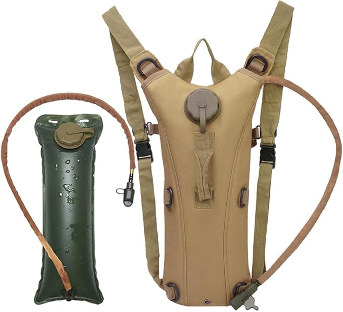 Hydration Pack Hiking Water Backpack with 3L Water Bladder, Adjustable Water Storage Reservoir Bag Men Women Running Vest for Hiking Running Cycling Climbing Camping
