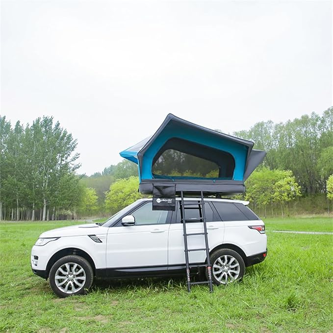 UNISTRENGH Waterproof Rooftop Tent, Portable Inflation Roof Top Tents Softshell, Pop up Roof-top Tent Camping for Jeep SUV Van Truck Car Tents with LED Lighting