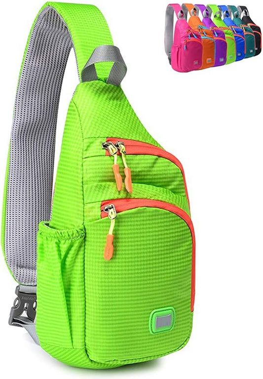 Peicees Small Sling Backpack Waterproof Unisex Shoulder Bag Chest Crossbody Daypack