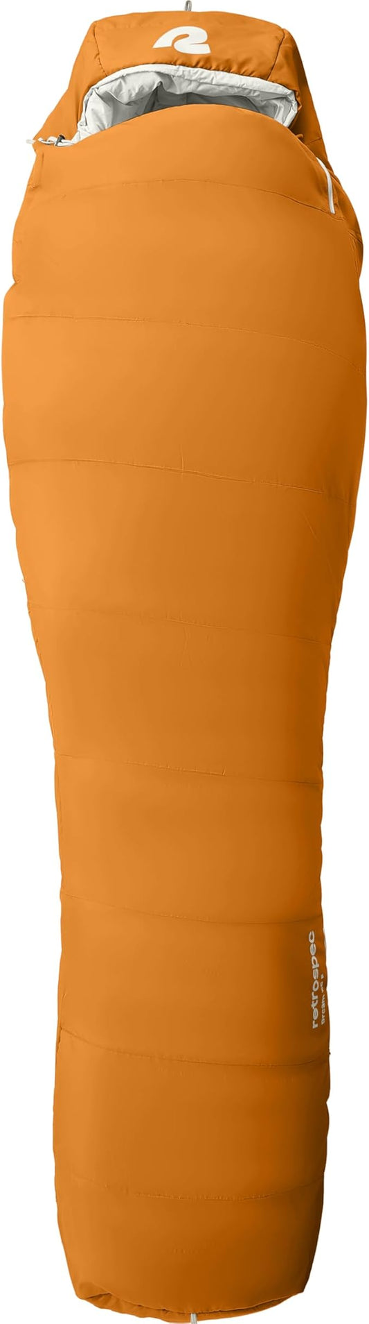 Retrospec Dream Mummy Sleeping Bag - 30°F Camping & Travel Essential Gear with Water - Resistant Shell & Synthetic Fill - Zippered Pocket & Stuff Sack