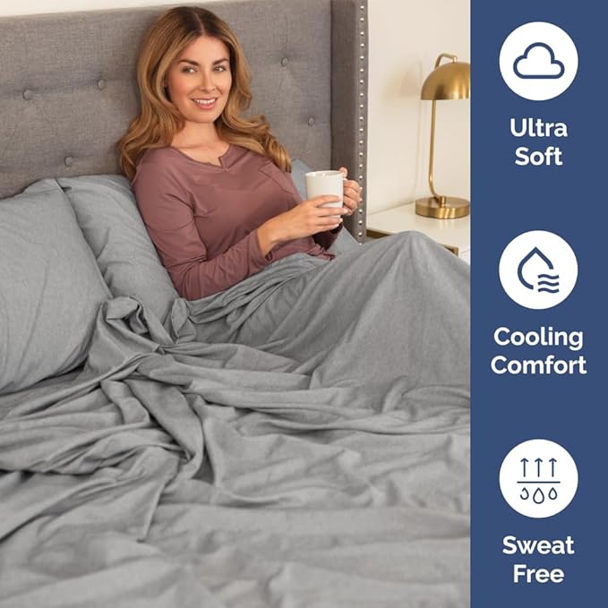 Flex Top Split Head King 4 Piece Sheet Set - Comfy Breathable & Cooling Bed Sheets Set - Hotel Luxury Bedding for Women, Men, Kids, Teens, Boys & Girls - Deep Pockets, Soft, Oeko-Tex - Heathered Grey