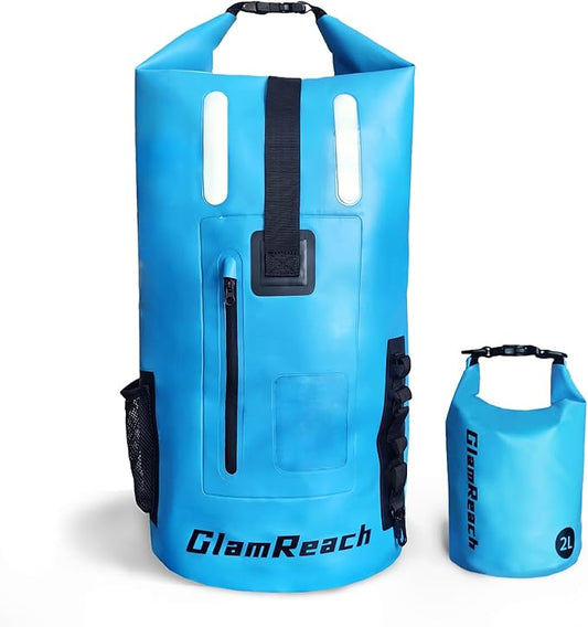 Waterproof Backpack, 35L Dry Bag for kayaking, Hiking, Travel, Camping,Fishing & Paddle Boarding with 2L dry bag for Men &Women