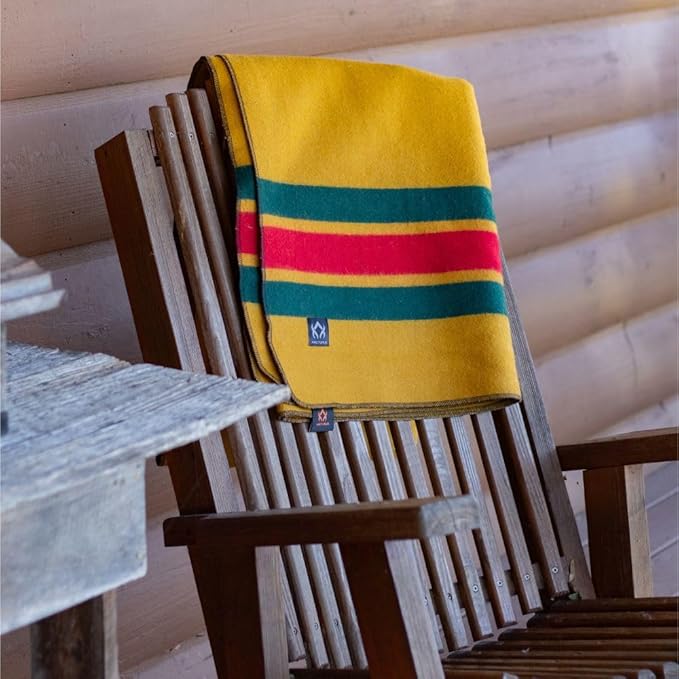 Arcturus Rainier Wool Blanket - 4.5lbs Warm, Heavy, Washable, Large | Great for Camping, Outdoors, Survival & Emergency Kits (North Cascades)