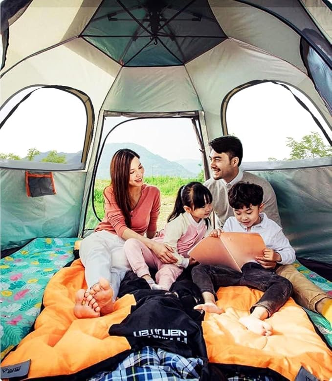 Camping Tent with Instant Setup, 2/3 Person Weatherproof Easy Quick Set Up in 60 Seconds with Rainfly Backpack Tent for Family Camping & Hiking, Upgraded Ventilation,Center Height 66-inch