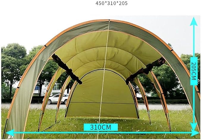Car Tent Tour Portable Waterproof Car Rear Tent Outside Camping Shelter Outdoor Car Tent Trailer Tent Roof Top for Beach Green