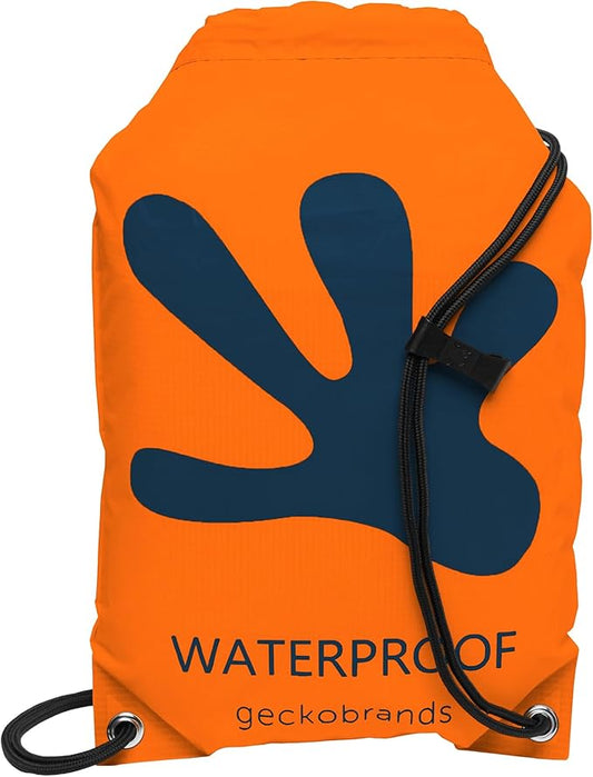 geckobrands Embark 10L Drawstring Backpack – Waterproof, Lightweight Dry Bag for Beach, Hiking, and Light Water Activities