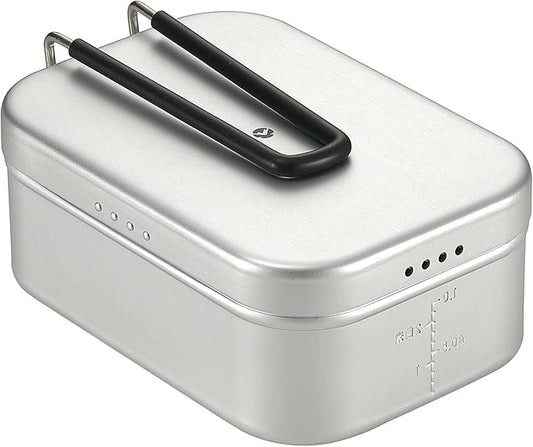CAMPINGMOON Mess Tin 1.3L Aluminium Camping Cookware Extreme Thick S-2013