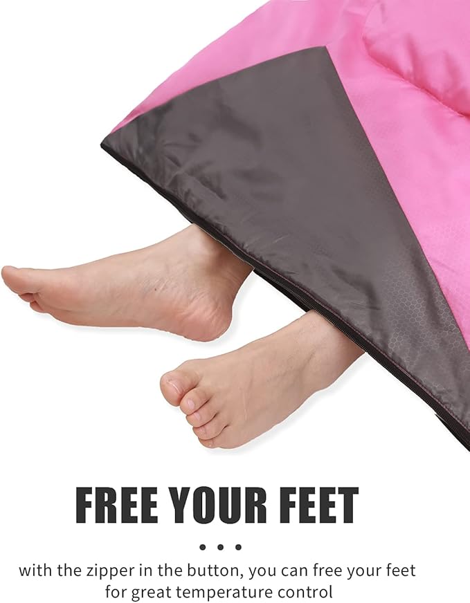 Sleeping Bags for Adults Cold Weather - 20 Degree Big&Tall Size Backpacking Lightweight Waterproof for Girls Boys Mens Teen Women for Camping Hiking Outdoor Travel Hunting with Compression Bags