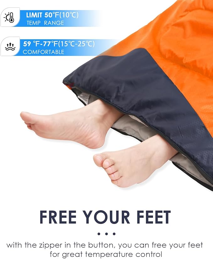 Sleeping Bags for Adults Cold Weather - 20 Degree Big&Tall Size Backpacking Lightweight Waterproof for Girls Boys Mens Teen Women for Camping Hiking Outdoor Travel Hunting with Compression Bags