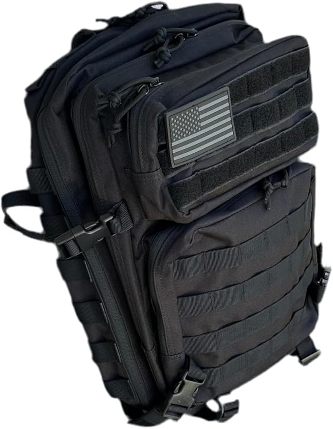 40L Tactical Backpack – 900D/1000D Molle Assault Pack, 3-Day Survival, Hiking, Camping, Travel Gear (BLACKOUT STEALTH)
