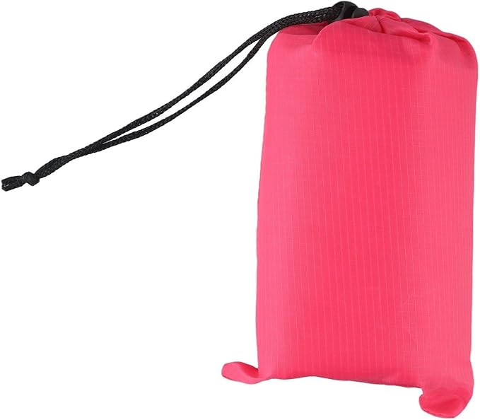 Outside Camping Rain Tarp, Waterproof Portable Tarp Shelter Rain Tarp Sun Shade Shelter for Outdoor Adventures(Rose Red 140x200CM)