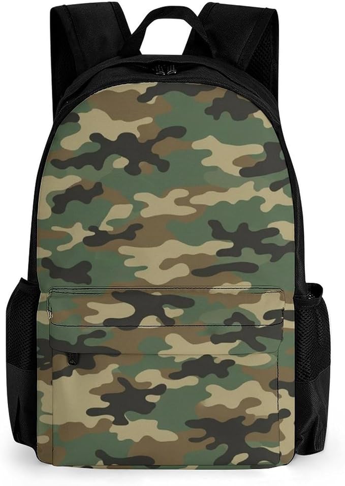 Men Women Lightweight Military Camouflage Casual Daypack Big Capacity Bookbag With Padded Straps for Gym Travel Walking Cycling