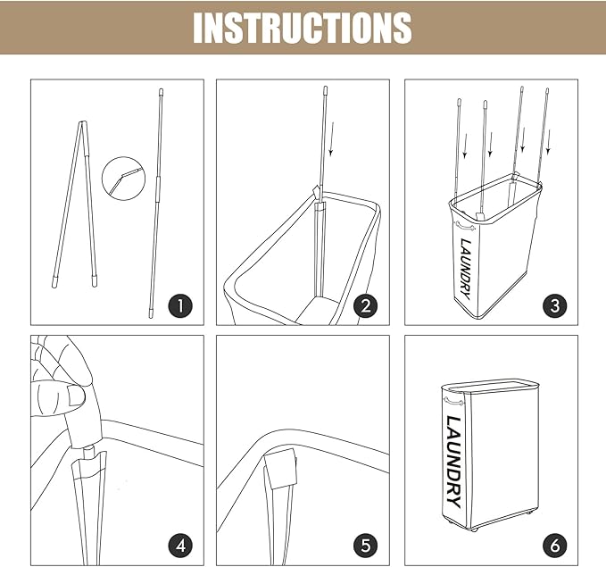 DOKEHOM 25-Inches Slim Laundry Basket on Wheels, Collapsible Rolling Laundry Hamper, Foldable Narrow Corner Clothes Storage Bins (Dark Grey)