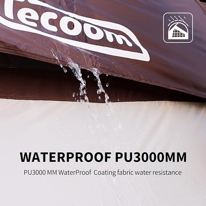 Tecoom Truck Bed Tent, Double Layer Waterproof PU3000mm for 5.5-6.7ft, Portable 2/3 Person Compact Full Size Pickup with Rain Fly for Back of Camping Beach