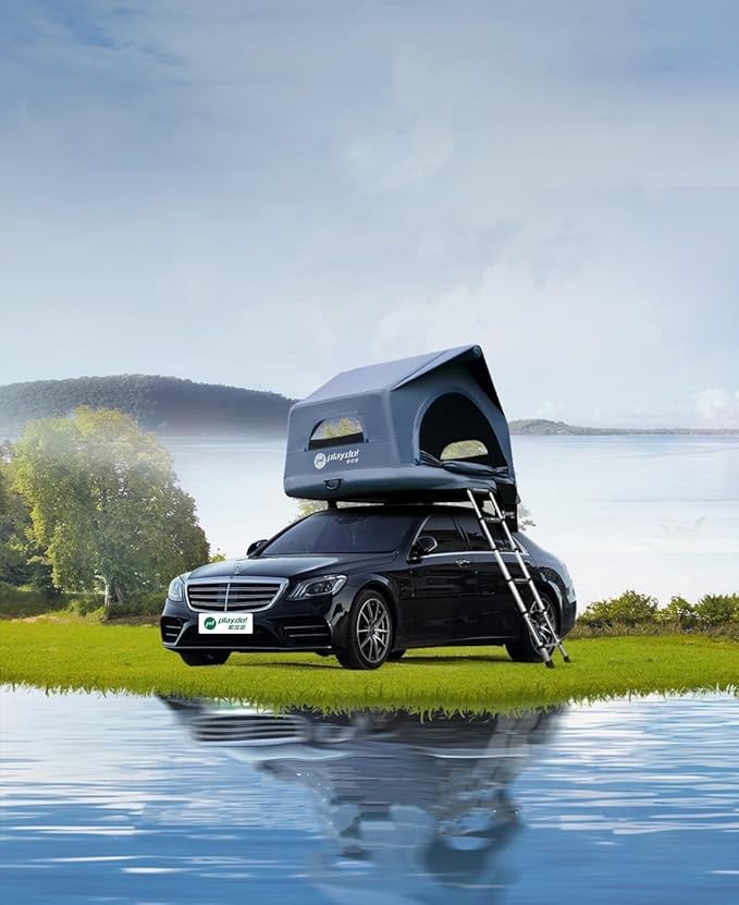 UNISTRENGH Car Roof Top Tent - Overland Water Camping Inflatable Waterproof Rooftop for SUV Jeep Bronco Off-Road Vehicle - Soft Cover Multi-Functional 2-3 Person