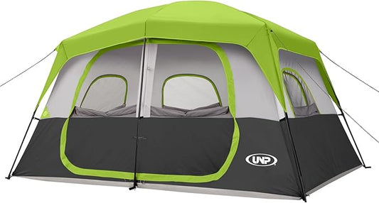 UNP 2/4/6/8 Person Tent, Portable Cabin Tent, Camping Tent 4-Person Easy Set Up, Waterproof with Top Rainfly for Outdoor Camping/Hiking