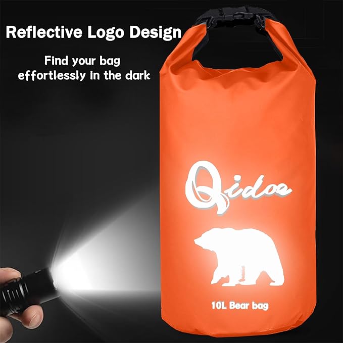 Qidoe Bear Food Bag for Camping Ultralight Food Bags Hanging System 10 L Waterproof Backpack Pulley Systems Includes Waterproof Bag, Nylon Ropes, Hooks for Camping Backpacking