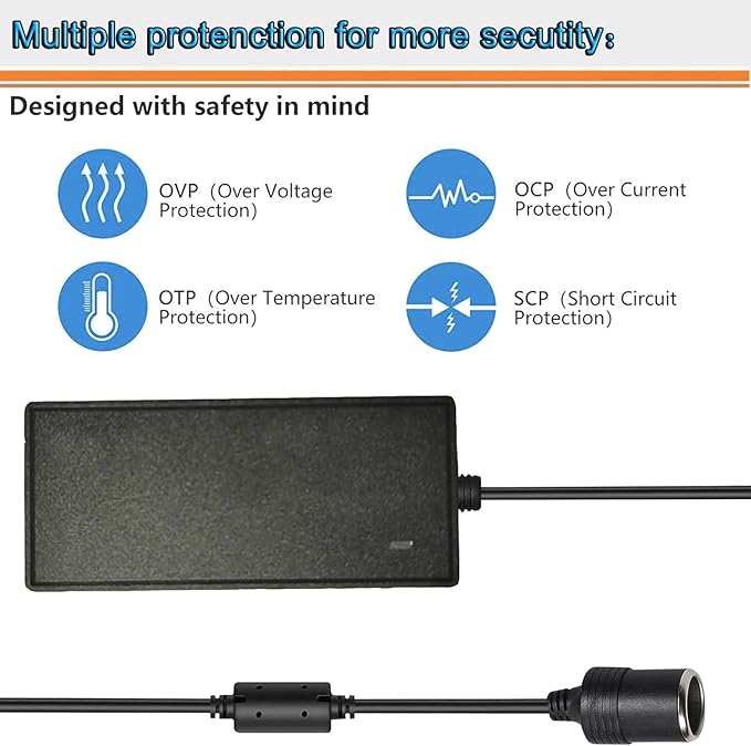 12V AC Converter Compatible with Igloo Iceless Thermoelectric Coolers，Replacement for Igloo Iceless Kool Mate Cool Chill Thermolectric Coolers Power Supply Cord