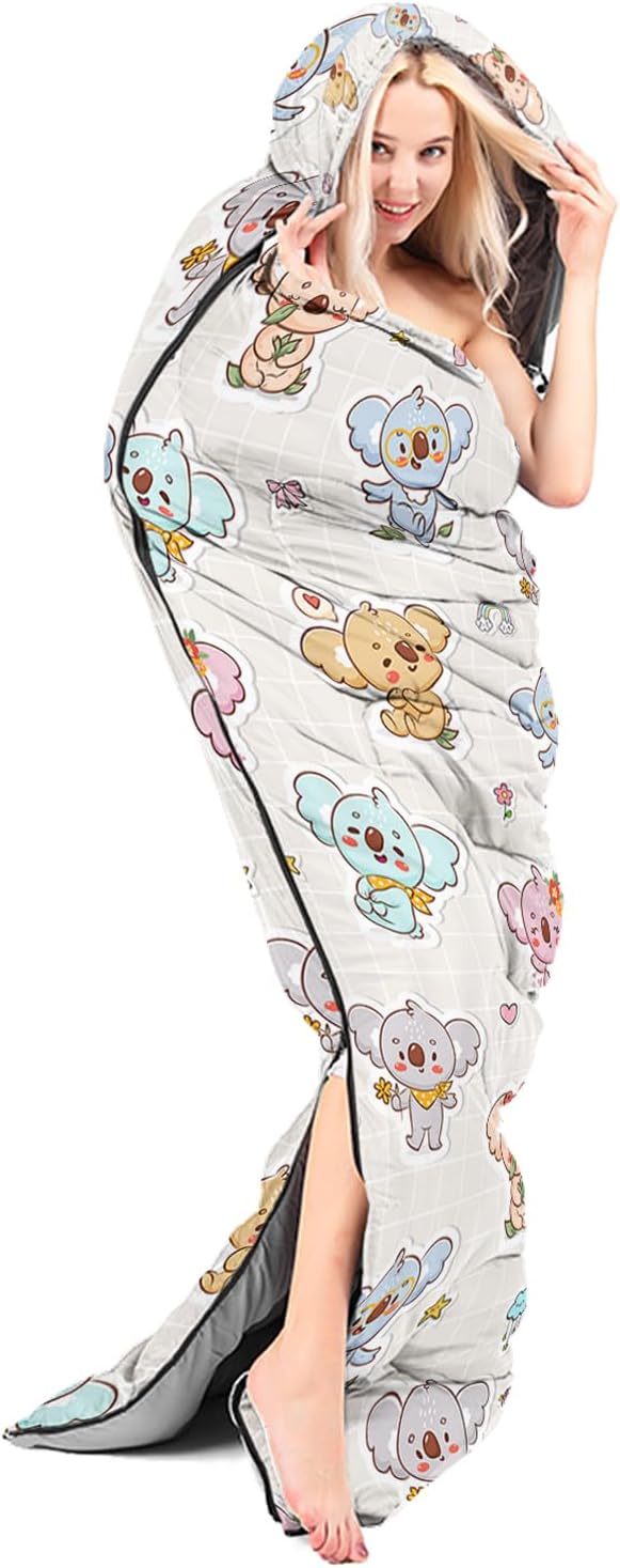 Sleeping Bags for Adults and Kids Camping Sleeping Bags for Girls and Boys Lightweight Waterproof Cold/Warm 3-Season Outdoor Travel with Compression Bags