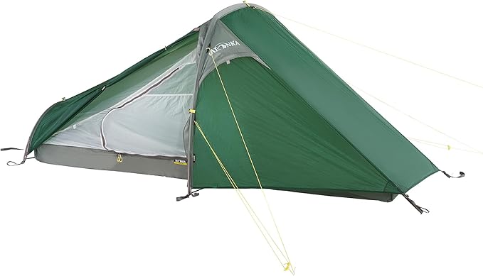 Tatonka Kyrkja 1 Person Tent Waterproof Very Light Tunnel Tent with Small Pack Size Side Entrance and Apse 270 x 125 x 90 cm