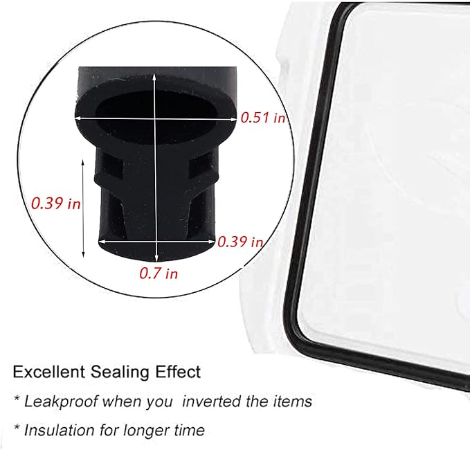 6 ft Cooler Lid Gasket Replacement Compatible with Yetii RTIC 20qt or 45qt Coolers