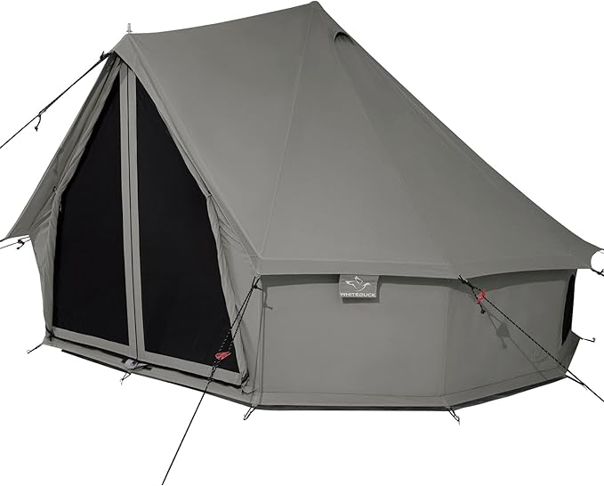 WHITEDUCK Regatta Canvas Bell Tent - w/StoveJack, Waterproof, 4 Season Luxury Camping and Glamping Yurt Tent Outdoor