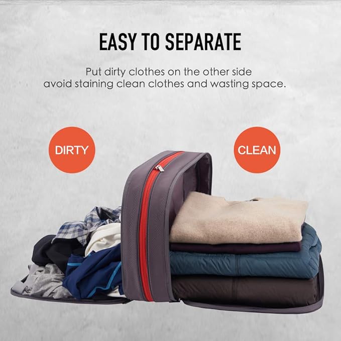 Bee Nesting Compression Packing Cube 2-Layer Travel Luggage Organizer with Wet Dry Separation Expandable Space Saver Bag for Suitcase and Backpack