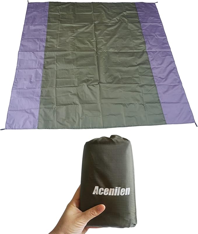 Tent Footprint, 1-4 Person Waterproof Camping Tarp Lightweight Ground Sheet Mat for Backpacking, Hiking, Beach, Picnic