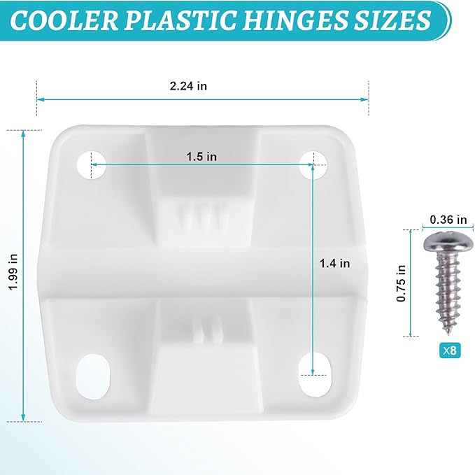 Cooler Plastic Hinges and ice Screws for Coleman Cooler Hinges Replacement