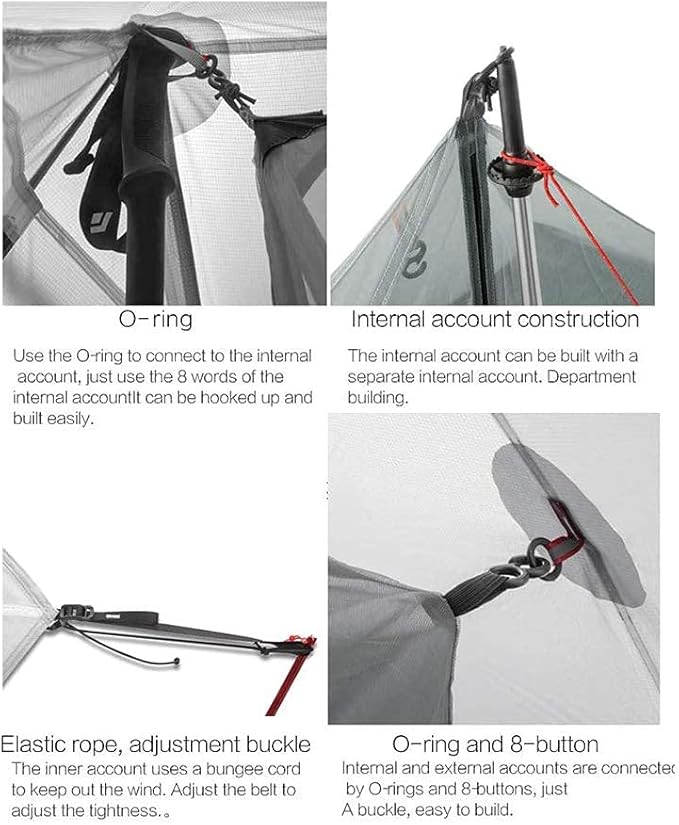 GeRRiT 2 Person Tents Camping Folding Camping Tent Outdoor Sun Shade Waterproof Double Layer Backpacking Tent 3-4 Seasons Easy Set Up for Outdoors Camping