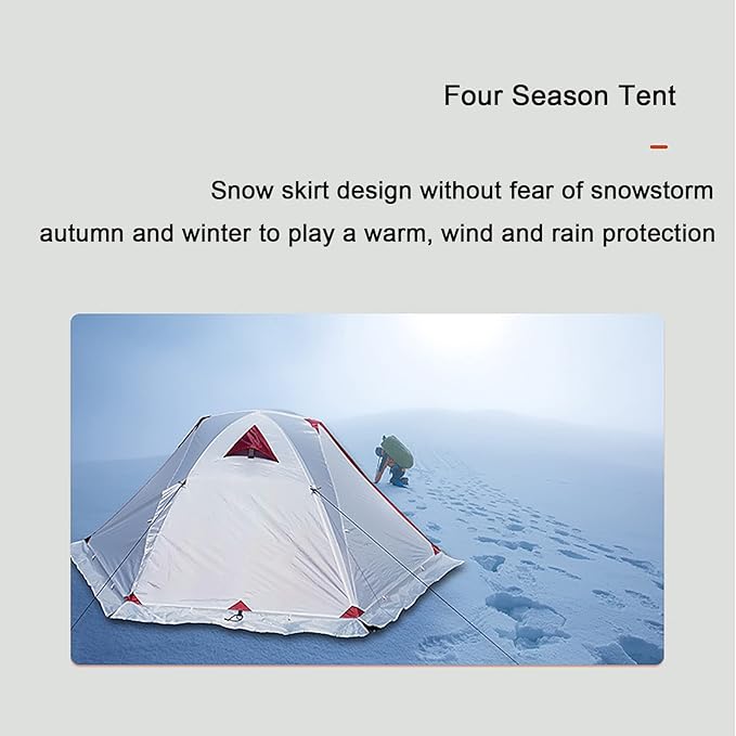 4 Season Ultralight Waterproof Camping Tent,Backpacking Tent,2 People Double Layer All Weather Easy Setup Tents for Outdoor Survival,Hiking,Backpack Travel,Mountaineering