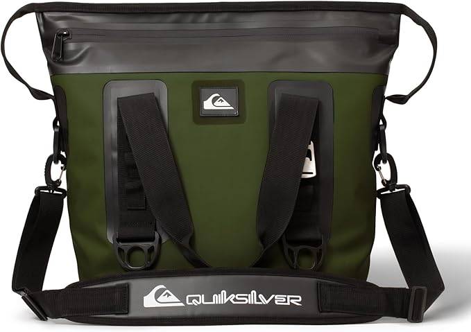 Quiksilver Zipperless Backpack Cooler 30L, Holds 36 Cans, 48 Hour Insulation, Leakproof & Waterproof Design, Heavy Duty TPU, IPX7, Padded Straps, Kangaroo Pockets